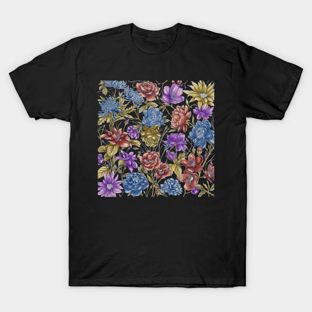 Watercolor blooming flowers T-Shirt by suryas